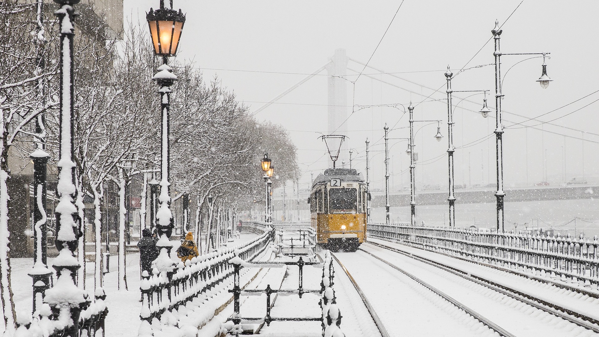 Budapest winter tram line 2